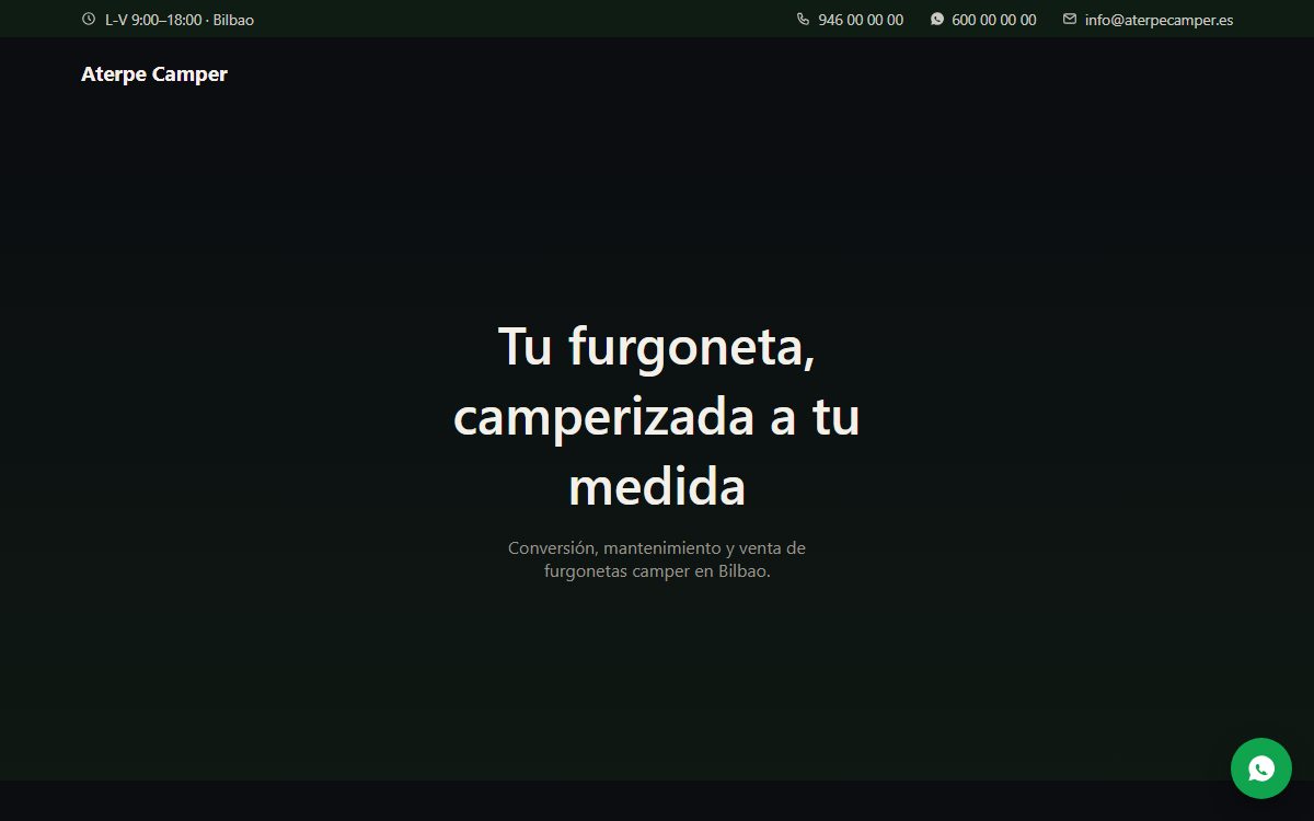 Barra de contacto fija + FAB WhatsApp