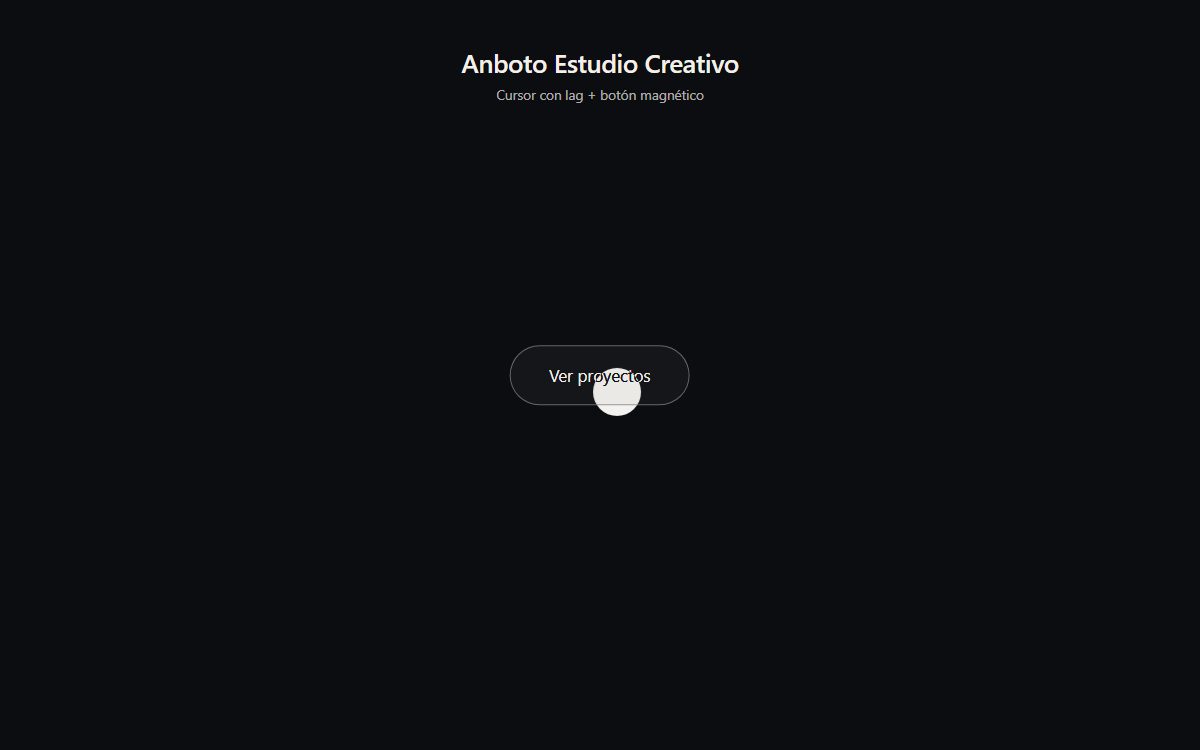 Cursor custom + botones magnéticos