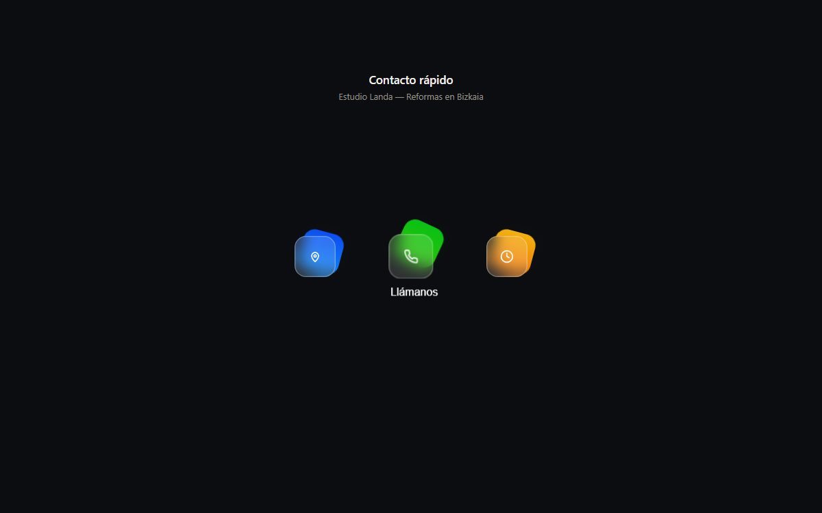 Iconos glass con hover 3D