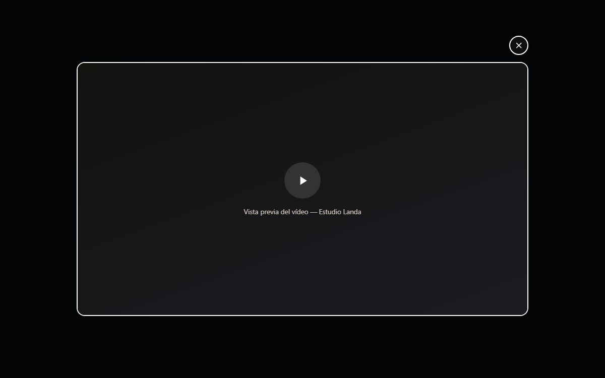 Vídeo en modal desde miniatura (hero video dialog)