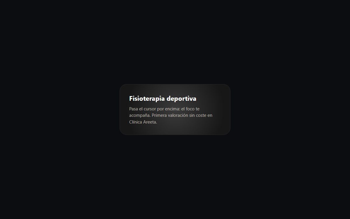 Tarjeta con foco (spotlight)