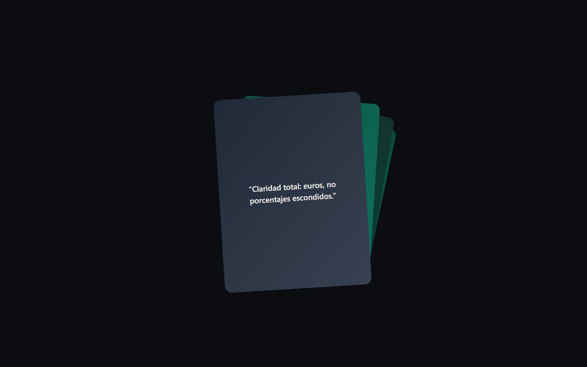 Stack de tarjetas arrastrables